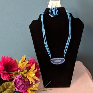 Statement necklace and earrings